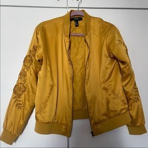 Yellow Bomber Satin Jacket
